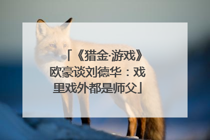 《猎金·游戏》欧豪谈刘德华：戏里戏外都是师父