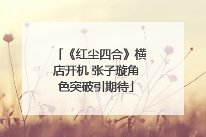 《红尘四合》横店开机 张子璇角色突破引期待