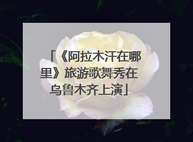 《阿拉木汗在哪里》旅游歌舞秀在乌鲁木齐上演