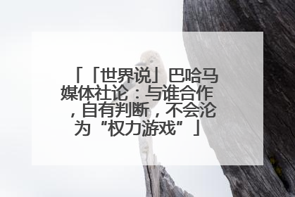 「世界说」巴哈马媒体社论：与谁合作，自有判断，不会沦为“权力游戏”