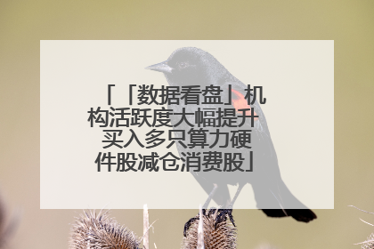 「数据看盘」机构活跃度大幅提升 买入多只算力硬件股减仓消费股