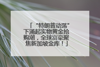 “特朗普动荡”下涌起实物黄金抢购潮，全球富豪聚焦新加坡金库！