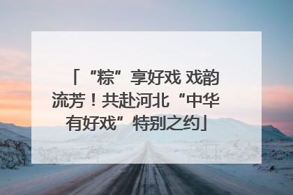 “粽”享好戏 戏韵流芳！共赴河北“中华有好戏”特别之约