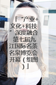“产业+文化+科技”深度融合 第七届九江国际名茶名泉博览会开幕（组图）