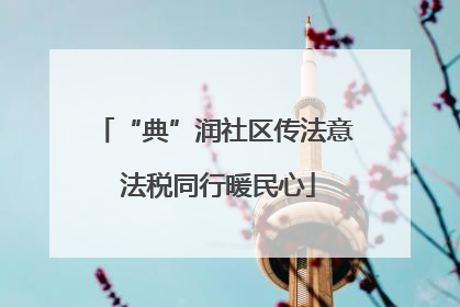 “典”润社区传法意 法税同行暖民心