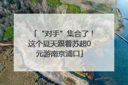 “对手”集合了！这个夏天跟着苏超0元游南京浦口