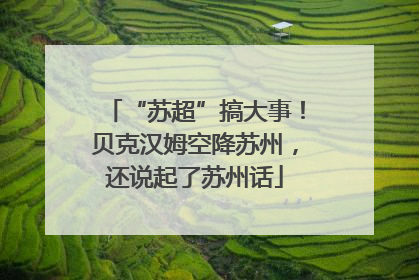 “苏超”搞大事！贝克汉姆空降苏州，还说起了苏州话