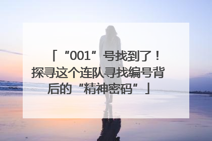 “001”号找到了！探寻这个连队寻找编号背后的“精神密码”