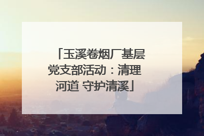 玉溪卷烟厂基层党支部活动：清理河道 守护清溪