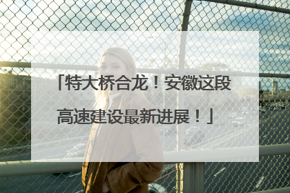 特大桥合龙！安徽这段高速建设最新进展！