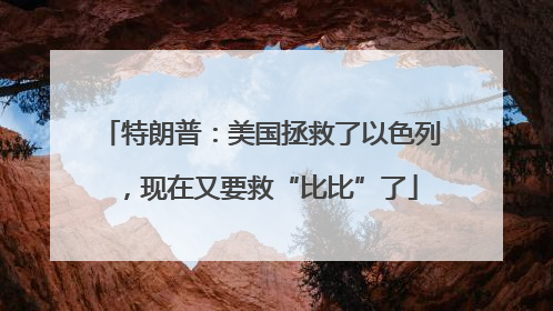 特朗普：美国拯救了以色列，现在又要救“比比”了
