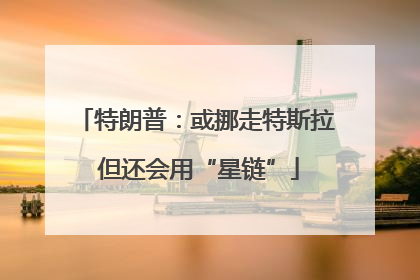 特朗普：或挪走特斯拉 但还会用“星链”