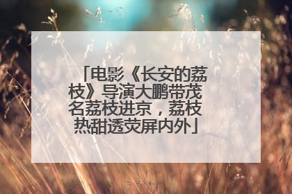 电影《长安的荔枝》导演大鹏带茂名荔枝进京，荔枝热甜透荧屏内外