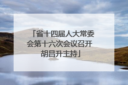 省十四届人大常委会第十六次会议召开 胡昌升主持