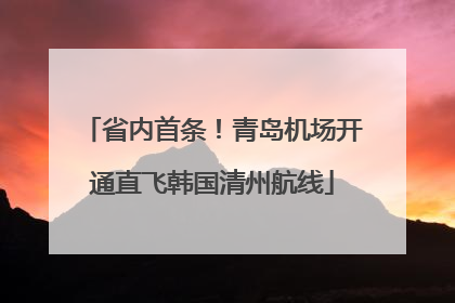 省内首条！青岛机场开通直飞韩国清州航线
