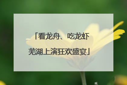 看龙舟、吃龙虾 芜湖上演狂欢盛宴