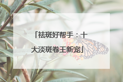 祛斑好帮手：十大淡斑卷王新宠