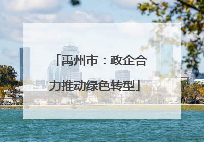 禹州市：政企合力推动绿色转型