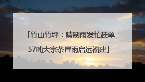 竹山竹坪：晴制雨发忙赶单 57吨大宗茶冒雨启运福建