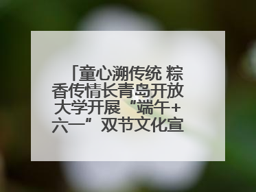 童心溯传统 粽香传情长青岛开放大学开展“端午+六一”双节文化宣讲活动