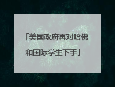 美国政府再对哈佛和国际学生下手