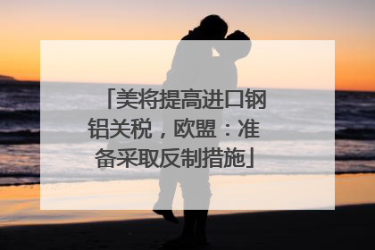 美将提高进口钢铝关税，欧盟：准备采取反制措施