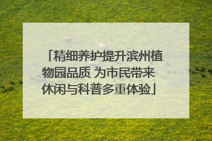 精细养护提升滨州植物园品质 为市民带来休闲与科普多重体验