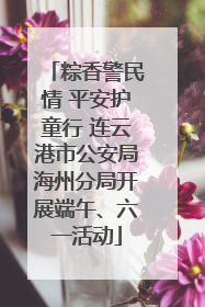 粽香警民情 平安护童行 连云港市公安局海州分局开展端午、六一活动