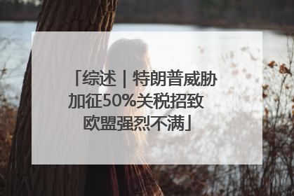 综述｜特朗普威胁加征50%关税招致欧盟强烈不满
