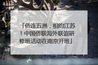 侨连五洲，相约江苏！中国侨联海外联谊研修班活动在南京开班