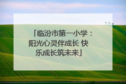 临汾市第一小学：阳光心灵伴成长 快乐成长筑未来