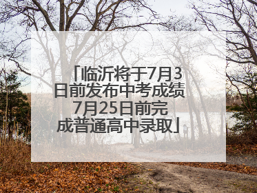 临沂将于7月3日前发布中考成绩 7月25日前完成普通高中录取