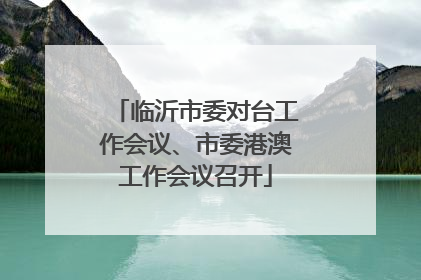 临沂市委对台工作会议、市委港澳工作会议召开