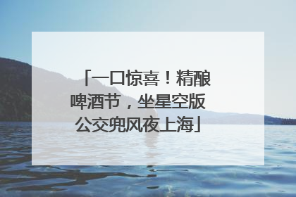 一口惊喜！精酿啤酒节，坐星空版公交兜风夜上海