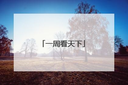 一周看天下