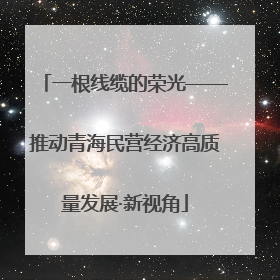 一根线缆的荣光——推动青海民营经济高质量发展·新视角
