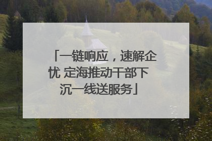 一链响应，速解企忧 定海推动干部下沉一线送服务