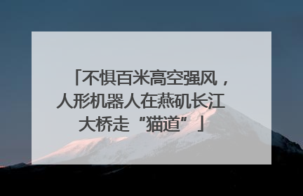 不惧百米高空强风，人形机器人在燕矶长江大桥走“猫道”