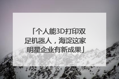 个人能3D打印双足机器人，海淀这家明星企业有新成果