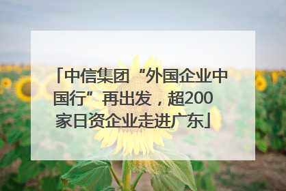 中信集团“外国企业中国行”再出发，超200家日资企业走进广东