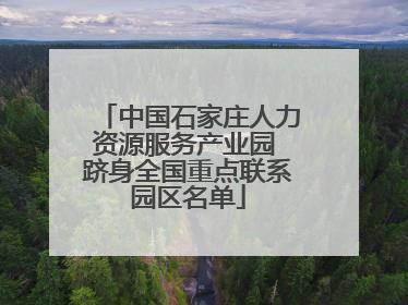 中国石家庄人力资源服务产业园 跻身全国重点联系园区名单