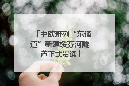 中欧班列“东通道”新建绥芬河隧道正式贯通