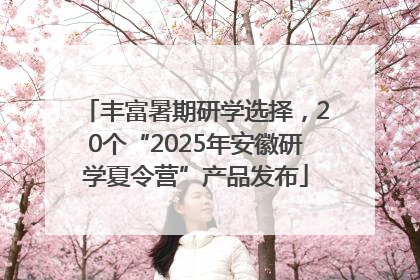 丰富暑期研学选择，20个“2025年安徽研学夏令营”产品发布