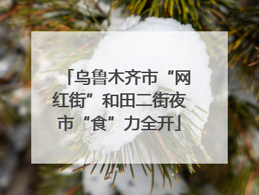 乌鲁木齐市“网红街”和田二街夜市“食”力全开