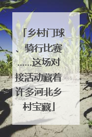 乡村门球、骑行比赛……这场对接活动藏着许多河北乡村宝藏