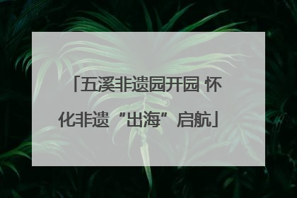 五溪非遗园开园 怀化非遗“出海”启航