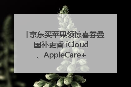 京东买苹果领惊喜券叠国补更香 iCloud、AppleCare+服务限时低至85折