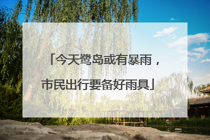 今天鹭岛或有暴雨，市民出行要备好雨具