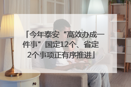 今年泰安“高效办成一件事”国定12个、省定2个事项正有序推进
