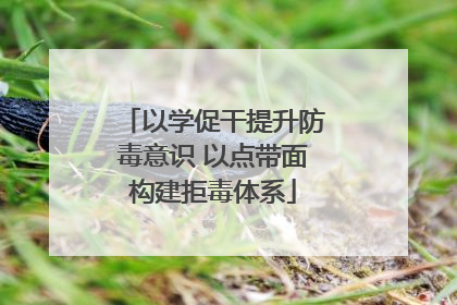 以学促干提升防毒意识 以点带面构建拒毒体系